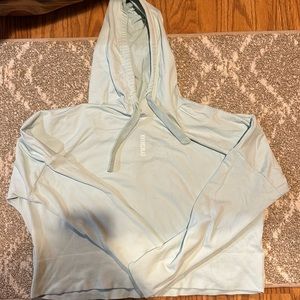 Light blue Gymshark cropped hoodie